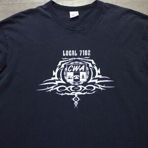 Vintage Local 7102 Windjammer Shirt Mens L Black Faded Long Sleeve